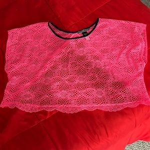 Hot pink backless crop top